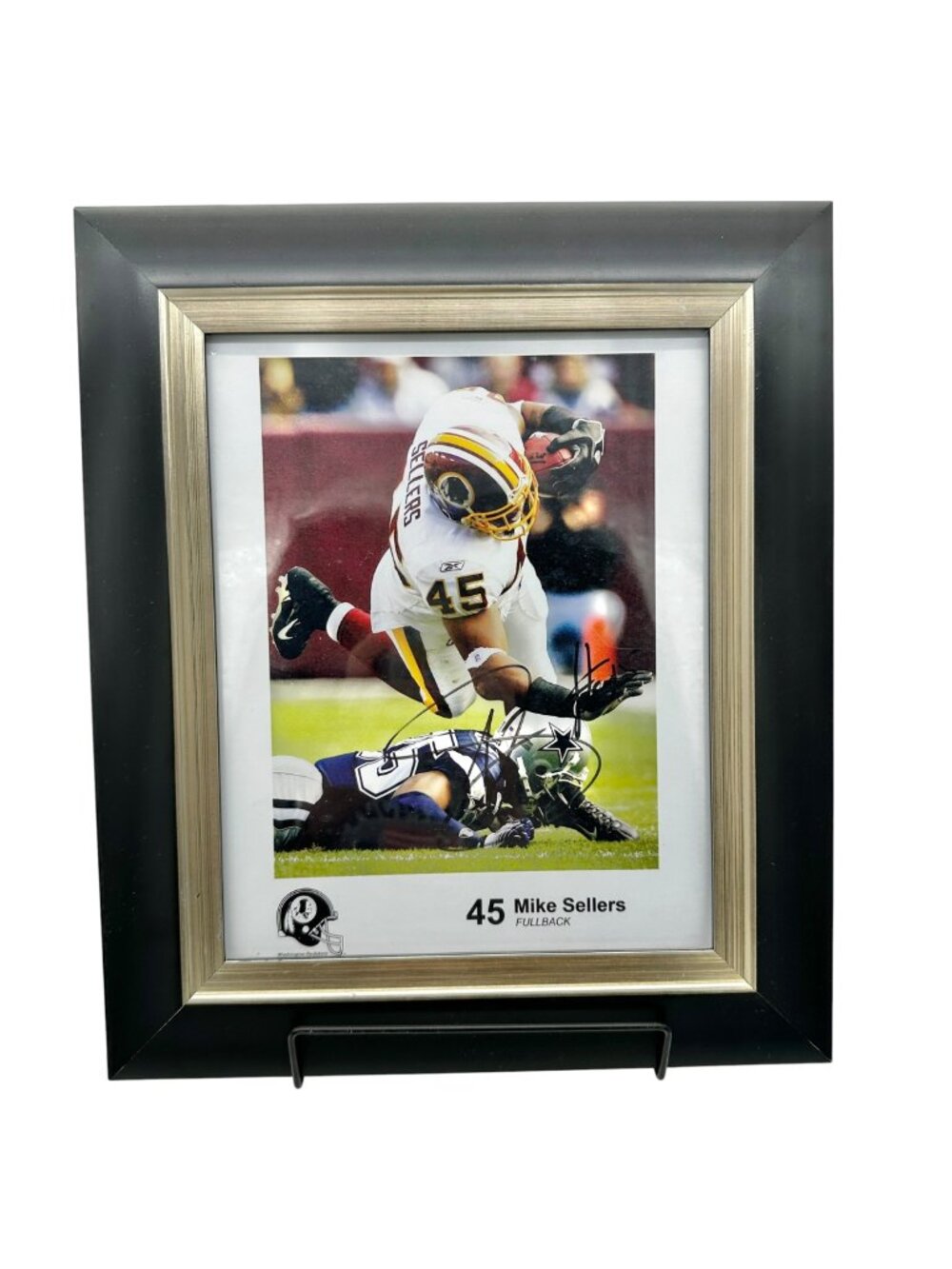 Mike Sellers Autographed Framed Photo Washington Redskins Fullback COA 13” x 11”